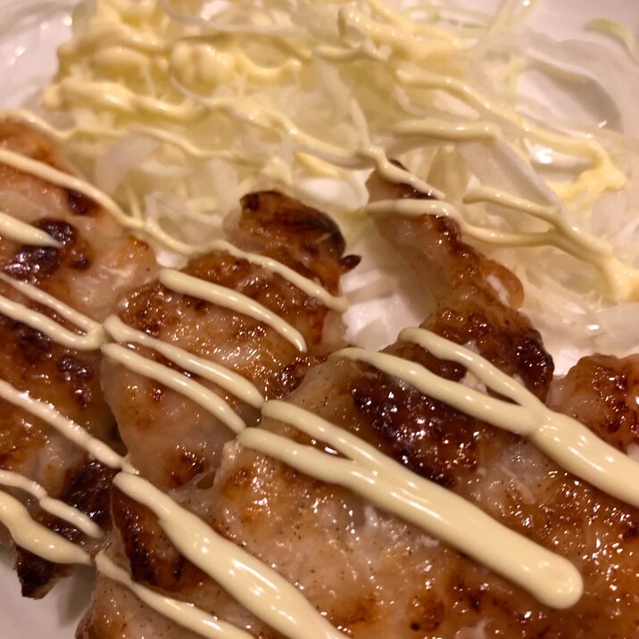 春キャベツマヨ♡鶏むね肉の塩ニンニク炒め
